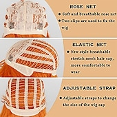 economico Parrucche di Carnevale-cosplay Le avventure di Alice nel Paese delle Meraviglie Parrucche cosplay del Cappellaio Matto tutta la parte centrale Fibra resistente al calore da 12 pollici riccia secca arancione lucido parrucca