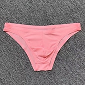 voordelige Herenslips Ondergoed-Voor heren 1 pak Sexy slipje Slip Standaard Nylon Spandex Effen Kleur Lage Taille Klein Zwart Wit