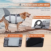 お買い得  ライフジャケット-犬用 犬のライフジャケット 調整可能 安全用具 犬服