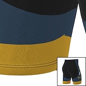 billiga Shorts, tights och byxor för män-Herr Cykelvägshorts Cykelshorts Vadderade cykelbyxor Cykel Shorts Vadderade shorts Bergscykling Vägcykling sporter Grafisk 3D Tablett Cykel Andningsfunktion Snabb tork Ljusblå Gul Polyester Elastan