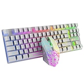 رخيصةأون طقم ماوس ولوحة مفاتيح-طقم لوحة مفاتيح وفأرة للشحن اللاسلكي free wolf t87 game luminous wireless kkeyboard and mouse set