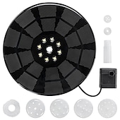 cheap Underwater Lights-Solar Fountain Upgraded Innovative Solar Powered Fountain Pump Colorful 160mah Battery Solar Water Fountain Pump 3W 5V LED Lights Floating Garden Fountain Pump Swimming Pools Pond Lawn Decor