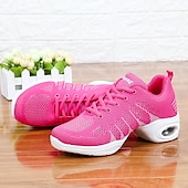 baratos Ténis de Dança-tênis de dança de malha respirável feminino – perfeito para dança fitness, dança moderna, dança jazz e mais sapatos femininos
