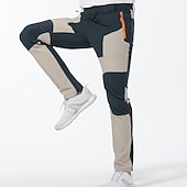 billiga Botten-vattentäta vandringsbyxor för män byxor arbetsbyxor cargobyxor safari utomhusbyxor vindtät snabbtorkande stretch nylon spandex 3 dragkedjeficka elastisk midja underdel svart khaki armégrön klättring