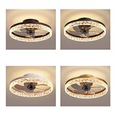 preiswerte Dimmbare Deckenleuchten-LED Deckenventilator Lichter 50 cm dimmbarer Deckenventilator Metall lackierte Oberflächen LED 220-240V