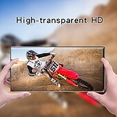 Недорогие Защитные пленки для Samsung-[2+2 пакета] Защитная пленка для экрана + Защитная пленка для объектива камеры Назначение Samsung Galaxy S24 Ultra Plus S23 S22 S21 S20 Plus Ultra S10 Note 20 Ultra 10 Plus S25 Ультра