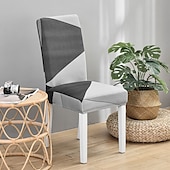 abordables Couverture de chaise de salle à manger-Housse de chaise de cuisine extensible housse de siège de chaise élastique pour salle à manger fête d&#039;hôtel douce durable lavable