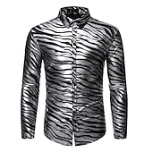 preiswerte Oberteile-Scheibe Disko 1980er Bluse / Hemd Herren Kostüm Jahrgang Cosplay Party Langarm Bluse Maskerade Schlager Outfit