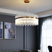 cheap Unique Chandeliers-LED Pendant Light 50 / 60 / 80cm Light Luxury European K9 High end Crystal Chandelier Dimming Ceiling Lamp Suitable for Bedroom Dining Room Study AC110V AC220V