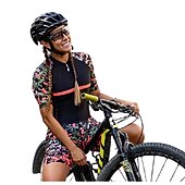 abordables Ropa Triatlón Mujer-Mujer Traje de triatlón Manga Corta MTB Bicicleta Montaña Ciclismo Carretera Negro Rojo Negro Áspero Graphic Bicicleta Transpirable Secado rápido Licra Deportes Graphic Ropa