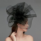 preiswerte Faszinator-Netz-Fascinator  Kopfschmuck  Kopfstück mit Feder  Blume  Trim 1 Stück Hochzeit  Besonderer Anlass  Damen-Tag Kopfstück um zu beeindrucken Derby-Fascinators Renntag-Kleid 2025