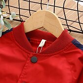 billiga Jackor och rockar för pojkar-Pojkar 3D Lappverk Jacka och kappa Långärmad Vår &amp; Höst Grundläggande Ledigt Polyester Barn 2-13 år Skola Sport &amp; Utomhus Ledigt / vardag Normal