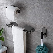 halpa Pyyhetangot-Pyyhetanko / Wc-paperiteline / Vaatekoukku Uusi malli / Itsekiinnittyvä / Luova Nykyaikainen / Moderni Ruostumaton teräs / Vähähiilinen teräs / Metalli 4kpl / 3kpl / 1kpl - Kylpyhuone Seinäasennus