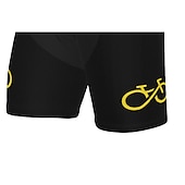 cheap Men&#039;s Shorts, Tights &amp; Pants-Men&#039;s Cycling Road Shorts Bike Shorts Cycling Padded Shorts Bike Shorts Padded Shorts / Chamois Mountain Bike MTB Road Bike Cycling Sports Graphic 3D Pad Cycling Breathable Quick Dry Black Yellow