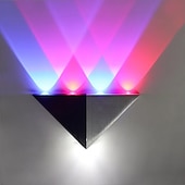 abordables Appliques murales d&#039;intérieur-Lightinthebox Applique murale LED moderne 5 W Triangle LED Applique murale luminaire couloir intérieur haut bas applique murale pour théâtre studio restaurant hôtel multicolore