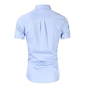 cheap Men&#039;s Non Iron Shirts-Men&#039;s Dress Shirt Plaid Shirt Collared Shirt Button Up Shirt Plaid Wedding Casual Black Blue Gray Light Blue Short Sleeve Turndown Summer Clothing Apparel Button-Down