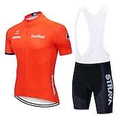 halpa Miesten vaatesarjat-pyöräilypaita strava pyöräilypaita lyhythihainen setti maillot ciclismo univormut nopeasti kuivuvat pyörävaatteet mtb-paita (väri: c4, koko: l)