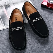 abordables Semi-formel-mocassins classiques en daim bleu marine pour hommes avec détails en métal - idéaux pour les occasions professionnelles décontractées et formelles