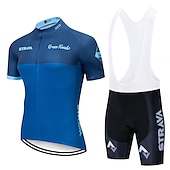 halpa Miesten vaatesarjat-pyöräilypaita strava pyöräilypaita lyhythihainen setti maillot ciclismo univormut nopeasti kuivuvat pyörävaatteet mtb-paita (väri: c4, koko: l)