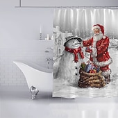 halpa Christmas Bath-jouluinen suihkuverho vedenpitävä kangas kylpyhuoneen sisustus ja moderni ja klassinen teema ja joulu