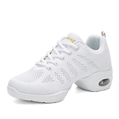 baratos Ténis de Dança-tênis de dança de malha respirável feminino – perfeito para dança fitness, dança moderna, dança jazz e mais sapatos femininos