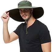 billiga Huvudbonader för utomhusbruk-bred rand solhatt hink hatt upf50 + vattentät packbar snabb torr vår sommar polyester hatt för fiske camping&amp;amp; vandring