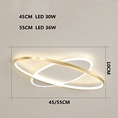 baratos Montagem Embutida &amp; Montagem Semi Embutida-luz de teto led 45 55 cm cluster design flush mount com acabamento em metal pintado com led moderno 220-240v
