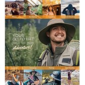 cheap Outdoor Headwear-Hat Sun Hat Fishing Hat UPF50+ UV Protection Breathable for Polyester Summer