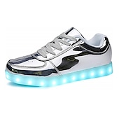 cheap Men&#039;s Sneakers-Gold LED Light Up Sneakers for Men and Women – USB Rechargeable Shiny Party Shoes with Glow Sole for Dancing, Festivals, Nightclubs, and Halloween