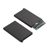 cheap Card Holders &amp; Cases-1 PC Change Purses Credit Card Holders ID Card Holder Alumnium Alloy Metal Name Card Holder Waterproof Pocket Multi Function for Women Men
