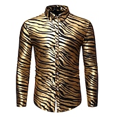 preiswerte Oberteile-Scheibe Disko 1980er Bluse / Hemd Herren Kostüm Jahrgang Cosplay Party Langarm Bluse Maskerade Schlager Outfit