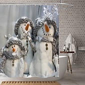 halpa Christmas Bath-jouluinen suihkuverho vedenpitävä kangas kylpyhuoneen sisustus ja moderni ja klassinen teema ja joulu