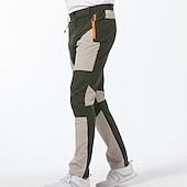 billiga Botten-vattentäta vandringsbyxor för män byxor arbetsbyxor cargobyxor safari utomhusbyxor vindtät snabbtorkande stretch nylon spandex 3 dragkedjeficka elastisk midja underdel svart khaki armégrön klättring