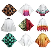 cheap Anime Costumes-Demon Slayer: Kimetsu no Yaiba Cosplay Anime Coat Cosplay Costume Kimono Coat For Men&#039;s Adults