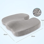 baratos Almofadas de chão-Almofada de assento de espuma de memória travesseiro de cadeira de veludo almofada de assento de carro travesseiro de massagem de quadril almofadas de cadeira de escritório suporte ortopédico alívio