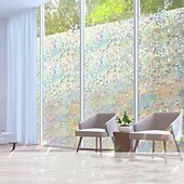 economico pellicole per vetri-pellicola per la privacy delle finestre, pellicola per finestre arcobaleno, adesivo in vetro colorato rimovibile, pellicola per finestre con controllo del calore per decorazioni, argento