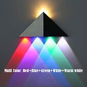 abordables Appliques murales d&#039;intérieur-Lightinthebox Applique murale LED moderne 5 W Triangle LED Applique murale luminaire couloir intérieur haut bas applique murale pour théâtre studio restaurant hôtel multicolore