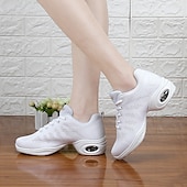 baratos Ténis de Dança-tênis de dança de malha respirável feminino – perfeito para dança fitness, dança moderna, dança jazz e mais sapatos femininos