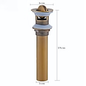 cheap Pop Up Drains-Electroplated  Pop-up Water Drain With Overflow Superior Quality Faucet Accessory Antique Brass Golden and Black Finished