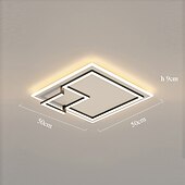 זול אורות תקרה ניתנים לעמעום-תאורת led תקרת 45 ס&quot;מ ניתן לעמעום עיצוב מרובע אורות אחיזה אקריליק בסגנון אמנותי סגנון רשמי בסגנון מודרני סגנון שחור אמנותי בסגנון נורדי 220-240v
