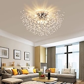 economico Supporti da incasso e semi incasso-50/60/70 cm plafoniera a led 5 6 8 teste globo unico dente di leone lampadario di design nordico stile artistico fuochi d&#039;artificio lampada di cristallo soggiorno sala da pranzo camera da letto lampada da bar