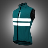 cheap Men&#039;s Jackets &amp; Gilets-WOSAWE Men&#039;s Cycling Jersey Cycling Vest Sleeveless Mountain Bike MTB Road Bike Cycling Green Black Dark Blue Bike Vest / Gilet Jersey Windproof Breathable Lightweight Reflective Strips Back Pocket