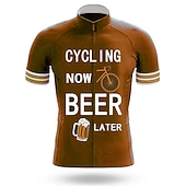 abordables Maillots pour hommes-Homme Maillot de cyclisme Lettres &amp; Chiffres Drôle Bière Oktoberfest Manche Courte Cyclisme Maillot Top avec 3 poches arrière VTT Vélo tout terrain Cyclisme sur route Séchage Rapide Doux Bandes