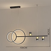 baratos Candeeiros de Lustre-levou luz pendente 100 cm design único lustre de metal estilo artístico estilo moderno acabamento pintado com estilo LED 220-240v moderno
