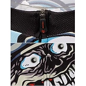 tanie Męskie zestawy odzieżowe-Męskie Koszulka i szorty z szelkami na rower Zestaw koszulek rowerowych Krótki rękaw Kolarstwo górskie Kolarstwie szosowym Lato Wiosna Zima Czarny Niebieski Miętowy Wzory Śmieszne Rower Wkładka 3D