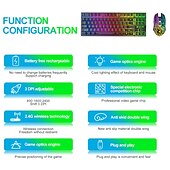 رخيصةأون طقم ماوس ولوحة مفاتيح-طقم لوحة مفاتيح وفأرة للشحن اللاسلكي free wolf t87 game luminous wireless kkeyboard and mouse set