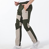 cheap Trousers &amp; Shorts-Men&#039;s Cargo Pants Hiking Pants Work Pants Trousers Safari Outdoor Pants Water Resistant Windproof Quick Dry Stretch 3 Zipper Pocket Elastic Waist Bottoms Black Khaki Army Green Climbing