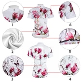 abordables Maillots de mujer-Mujer Maillot de Ciclismo Estampado Flores Botánica Flor Manga Corta Bicicleta Maillot Camiseta con 3 bolsillos traseros MTB Bicicleta Montaña Ciclismo Carretera Secado rápido Resistente a los UV