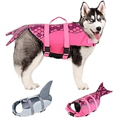 お買い得  ライフジャケット-犬用 犬のライフジャケット 調整可能 安全用具 犬服