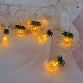 abordables Éclairage intérieur sur batterie et USB-Élégante lumière de réception de mariage lumières LED en forme d'ananas 6M 3M 1,5M fonctionnement par batterie ou USB décoration de jardin patio de vacances de mariage